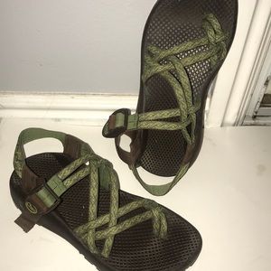 Green strappy Chaco’s